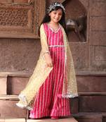 Pink embroidered jumpsuit