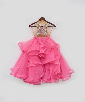 Pink ruffel skirt set 4