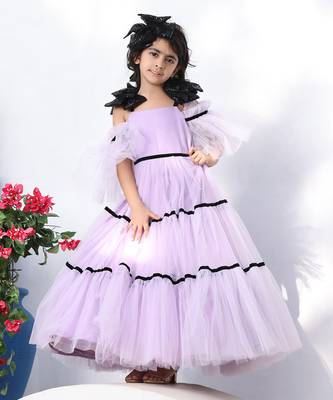 Lilac net gown 1
