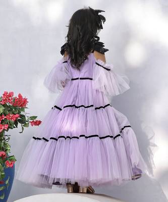 Lilac net gown 2