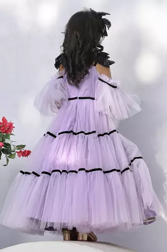 Lilac net gown