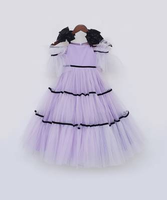 Lilac net gown 3