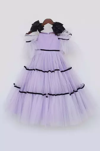 Lilac net gown