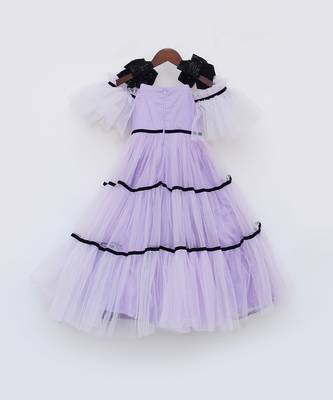 Lilac net gown 4