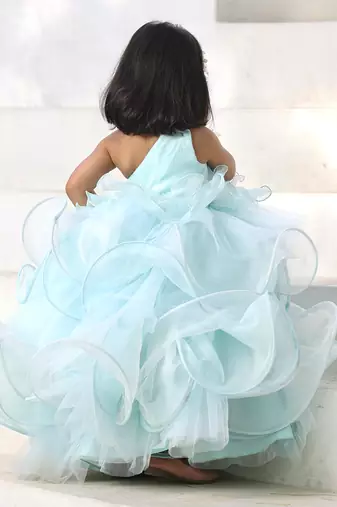 Powder blue layer gown