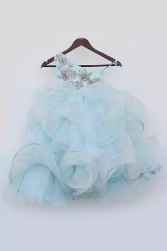 Powder blue layer gown