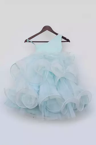 Powder blue layer gown