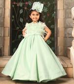 Pista green gown