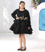 Black sequence jacket set