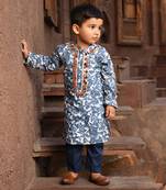 Blue print kurta set