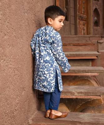 Blue print kurta set 2