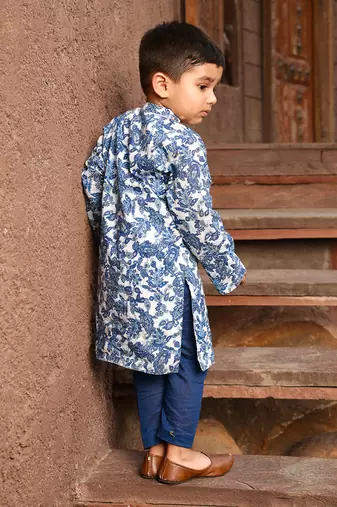 Blue print kurta set