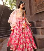 Yellow embroidery lehenga set