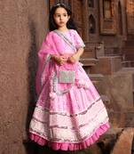 Hot pink embroidery lehenga choli