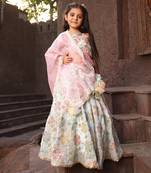 Off white embroidered lehenga set