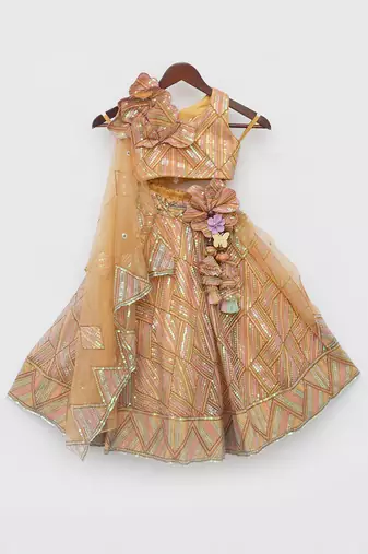 Musterd embroidery skirt set