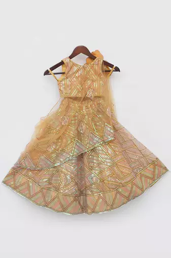 Musterd embroidery skirt set