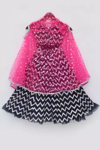 Dark blue lehenga set