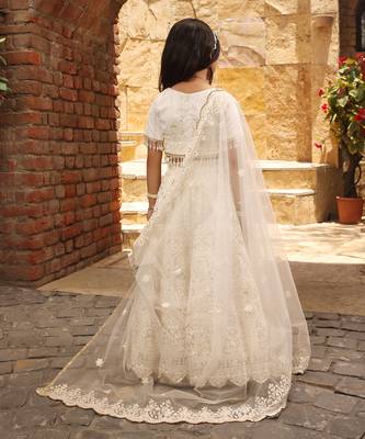Off white sequence embroidery lehenga set 2