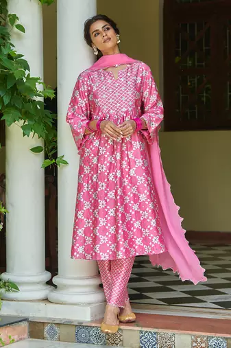 Pink Jugni Suit Set