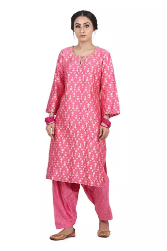 Pink Ekam Suit Set