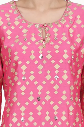 Pink Ekam Suit Set