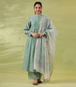 Sage green kurta set