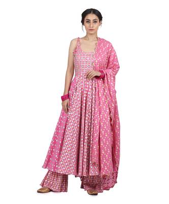 Pink Simrat Kalidar Set 1