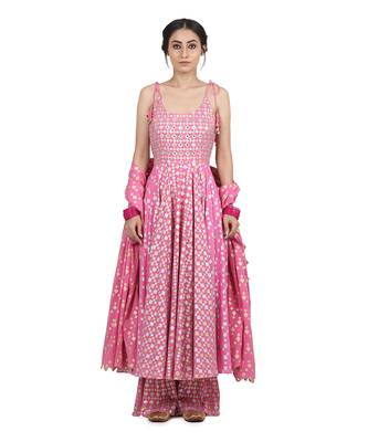 Pink Simrat Kalidar Set 3