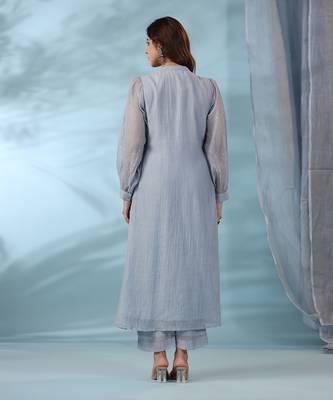 Pigeon blue water lily kurta set 3