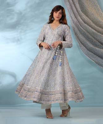 Off white & blue innayat blue anarkali set 2