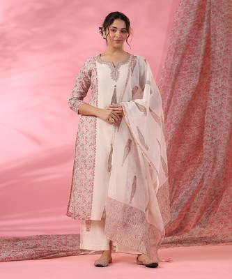 Off white gul marodi kurta set 1