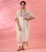 Off white noor shirt kaftaan set
