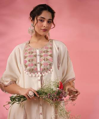 Off white noor shirt kaftaan set 4