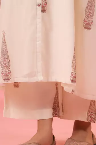 Off white noor shirt kaftaan set