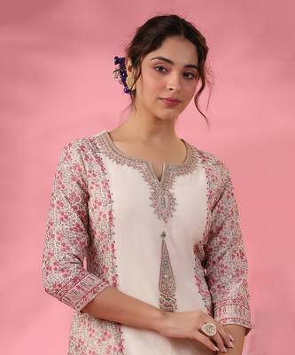 Off white gul marodi kurta set 4