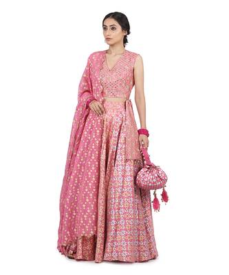 Pink Kamla Lehenga Set 1
