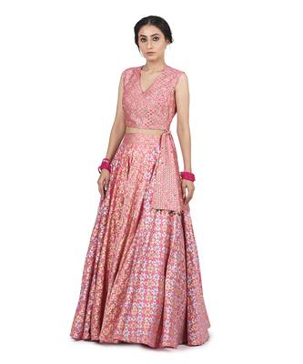 Pink Kamla Lehenga Set 4
