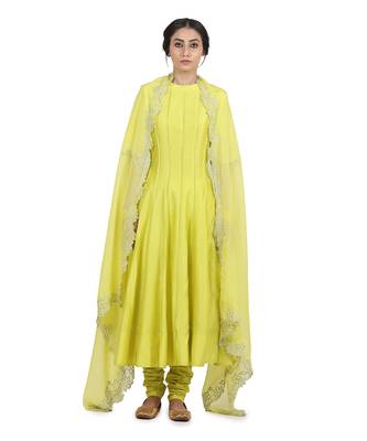 Electric Yellow Geet Kalidar Set 2