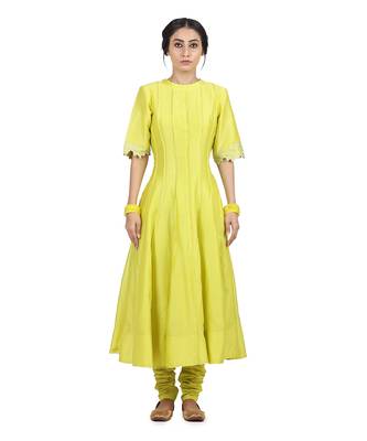 Electric Yellow Geet Kalidar Set 4