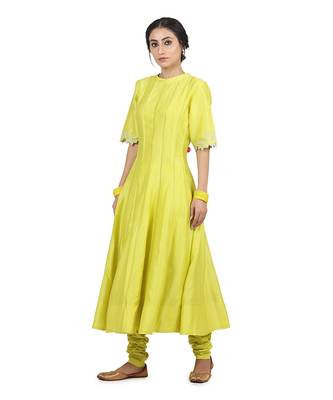 Electric Yellow Geet Kalidar Set 5