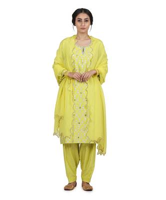 Electric Yellow Darshana Suit Set 1