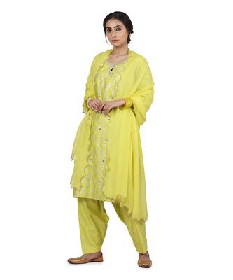 Electric Yellow Darshana Suit Set 3