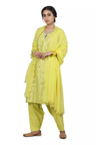 Electric Yellow Darshana Suit Set