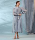 Pigeon blue water lily dress