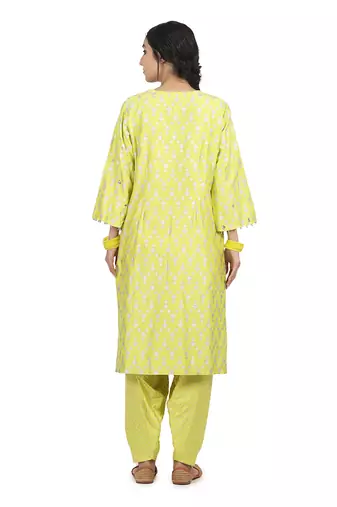 Electric Yellow Darshana Suit Set