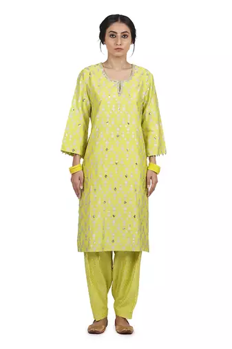 Electric Yellow Darshana Suit Set