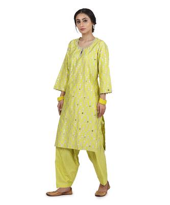 Electric Yellow Darshana Suit Set 6