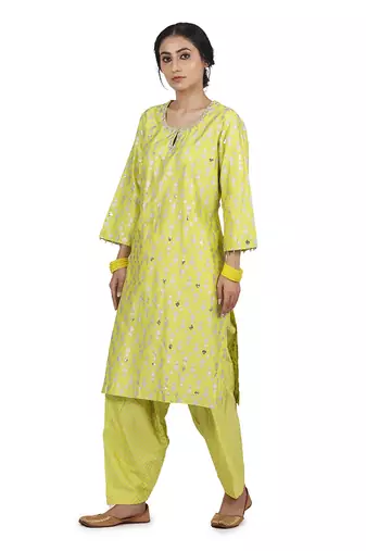 Electric Yellow Darshana Suit Set