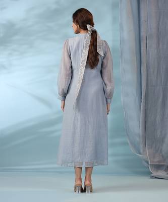 Pigeon blue water lily dress 3